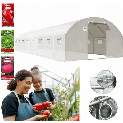Focus Garden Dvoudveřový tunel 4x12x2 48m2 Bílý – HobbyKompas.cz