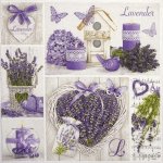 Ubrousky na dekupáž Lavender Collage 1 ks – Zboží Dáma