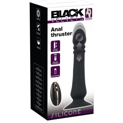 Black Velvet Rechargeable Reciprocating Anal Vibrator black