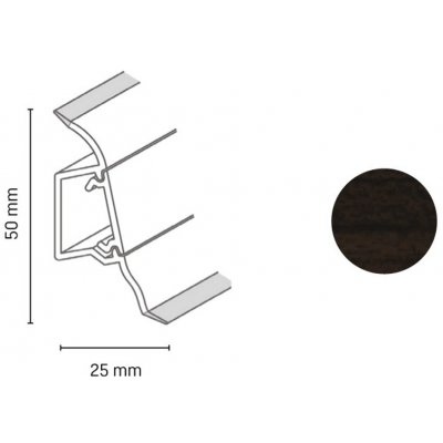 Döllken lišta soklová akát tmavý SLK 50 W161 2,5 m – Zbozi.Blesk.cz
