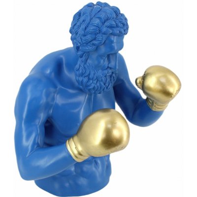 Bighome - BOXER Dekorační figurka, modrá a zlatá, 50 cm – Hledejceny.cz