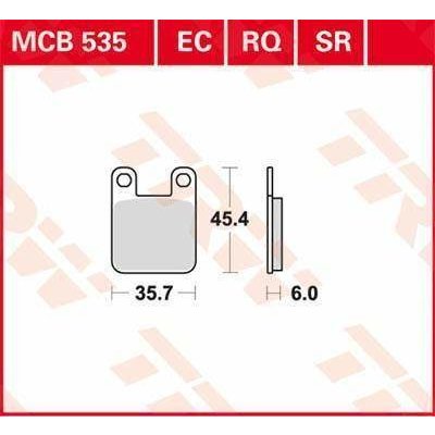 TRW MCB535RQ offroad racing organické brzdové destičky na motorku – Hledejceny.cz