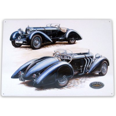 Plechová cedule Mercedes SSK, 400 x 280 mm – Hledejceny.cz