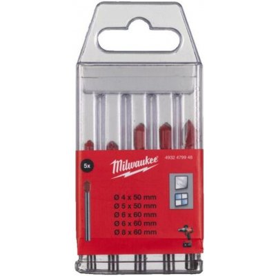 Milwaukee 4932479948 sada vrtáků do skla a keramiky pr.4/5/2*6/8mm – Zboží Mobilmania