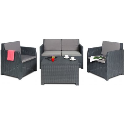 TOOMAX souprava DIANA 4 SEATER zahradní plastový set grafit – Hledejceny.cz