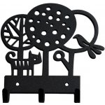 Bengt & Lotta Švédsko Kovový věšák na zeď Trees black 15 x 15 cm – Zboží Dáma