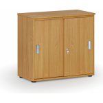 Primo Kancelářská skříň se zasouvacími dveřmi WOOD, 740 x 800 x 420 mm, buk – Zbozi.Blesk.cz