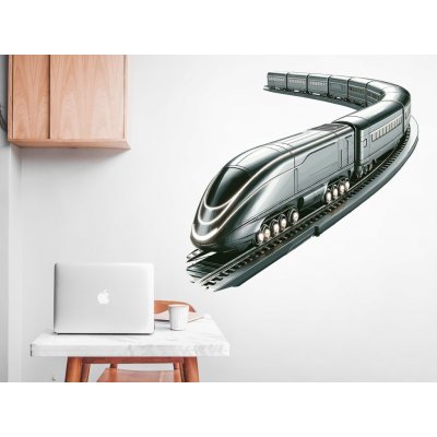 Nalepte.cz samolepka na zeď Moderní vlak arch, rozměry 130 x 123 cm – Zboží Dáma