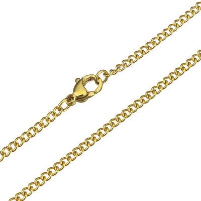 Impress Jewelry Řetízek z chirurgické oceli Smooth Zlatý SMT2374G