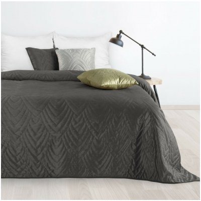 Mondo Italia Sametový přehoz na postel Luiz6 grafitový new 220x240 cm Grafitová – Sleviste.cz