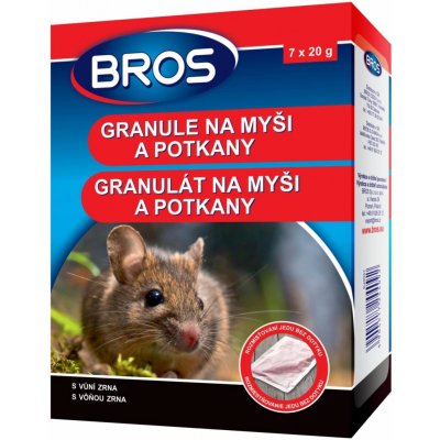 Rodenticid BROS granule na myši a potkany 7x20g – Zbozi.Blesk.cz