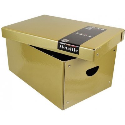 Karton P+P Krabice lamino velká Metallic zlatá 35,5 x 24 x 16 cm 7-006 – Zboží Mobilmania