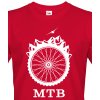 Pánské Tričko Bezvatriko 0318 tričko MTB pro milovníky horských kol červená