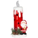 MagicHome Dekorace Vánoce Svíčka se Santou 1 LED terakota 9,50x9x21,50 cm – Hledejceny.cz