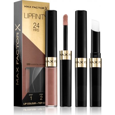 Max Factor Lipfinity 24HRS dlouhotrvající rtěnka s balzámem 350 Essential Brown 4,2 g – Zboží Mobilmania