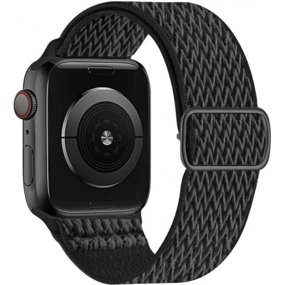 Crested Elastický navlékací řemínek pro Apple Watch 38, 40 a 41 mm s přezkou 3D černý YACZ-2028