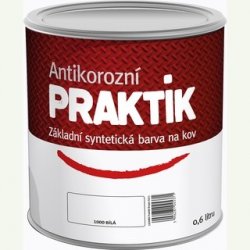 Praktik Barva syntetická základní antikorozní na kov červenohnědá – 0,6L