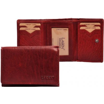 Lagen dámská kožená peněženka LM 2521 T červená – Zboží Mobilmania