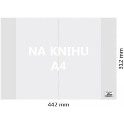 JUNIOR Obal na knihu A4 PVC 442x312 mm silný transparentní – Zbozi.Blesk.cz