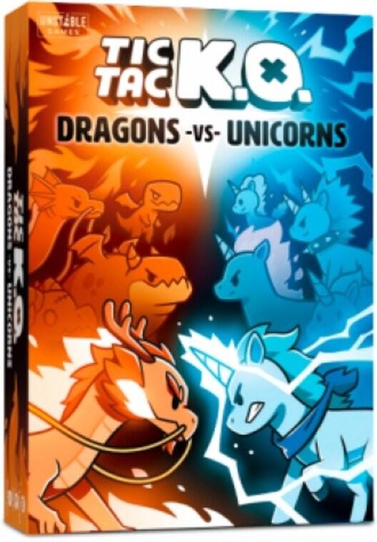 TeeTurtle Tic Tac KO Dragons VS Unicorns