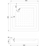 Mexen Rio čtvercová sprchová kabina 90 x 90 cm, matná, černá + vanička, bílá - 860-090-090-70-30-4510 – Hledejceny.cz