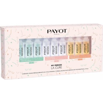 Payot My Period La Cure sada vyrovnávajících obličejových sér pro ženský cyklus 9 x 1,5 ml dárková sada