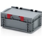 TBA Plastová Euro přepravka 300 x 200 x 120 cmmm s víkem – Zboží Dáma