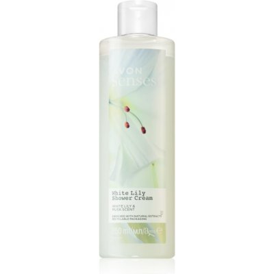 Avon Senses White Lily & Musk povzbuzující sprchový krém 250 ml