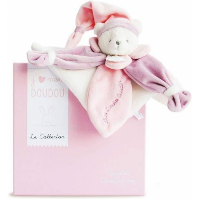 DouDou et Compagnie Paris dárková sada plyšový usínáček růžový medvídek 24 cm – Zbozi.Blesk.cz