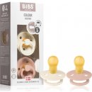 Bibs Colour symetrické dudlíky přírodní kaučuk Ivory/Blush