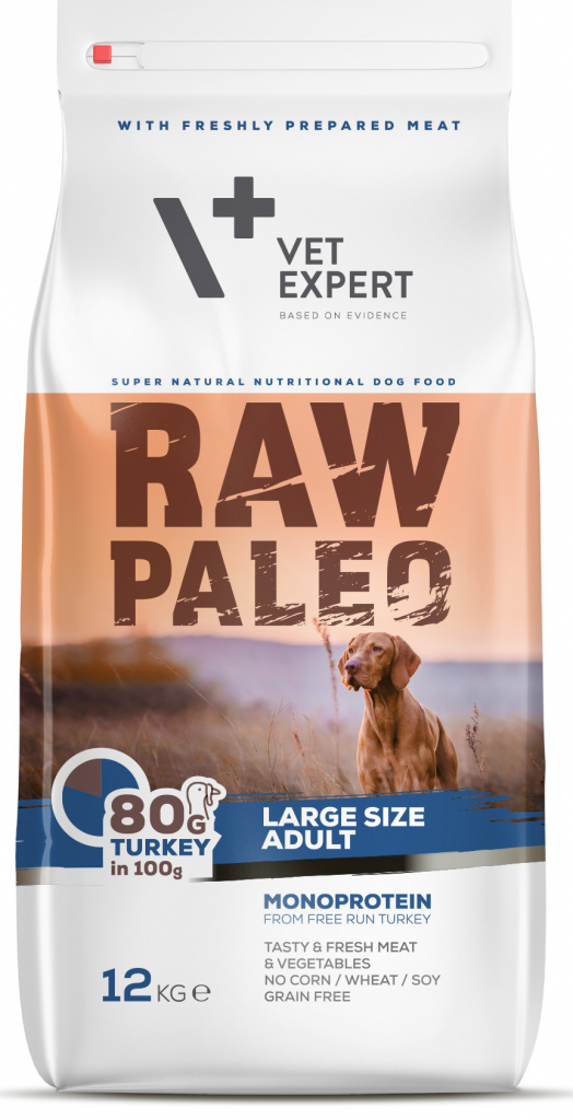 Raw paleo Adult Dog Large size Turkey 12 kg