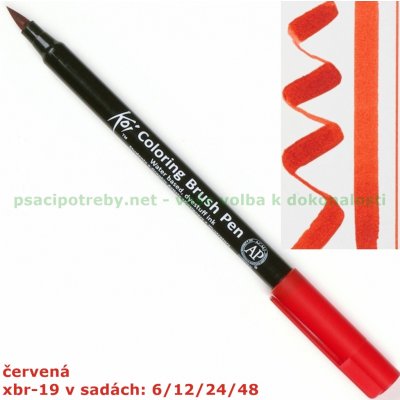 Sakura XBR19 Koi Coloring Brush pen Štětcové pero Akvarel Červená – Zboží Dáma