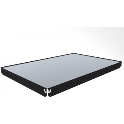 Biedrax Patro k regálu 60 x 60 cm, černá, police plech zinek, nosnost 150 kg – Zbozi.Blesk.cz