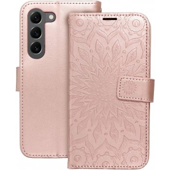 Pouzdro Beweare Mezzo PU Samsung Galaxy S23 - mandala růžové