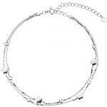 Evolution Group Dvojitý stříbrný řetízek na nohu 16005.1 – Zboží Dáma