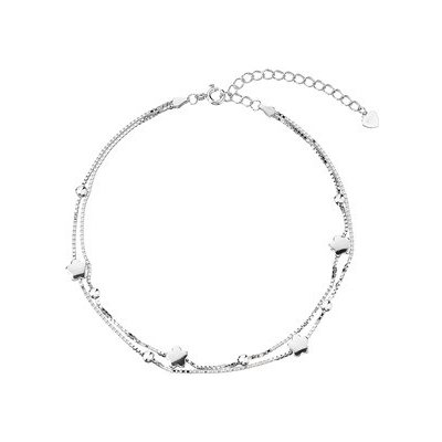 Evolution Group Dvojitý stříbrný řetízek na nohu 16005.1 – Zboží Dáma