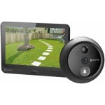 EZVIZ chytré dveřní kukátko s kamerou HP4/ Wi-Fi/ 2K/ 4,3" monitor/ napájení ze sítě a baterie/ 4600 mAh/ šedé CS-HP4-R100-6E2WPFBS – Sleviste.cz
