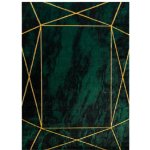 Dywany Łuszczów Emerald 1022 green and gold Zelená – Zboží Dáma