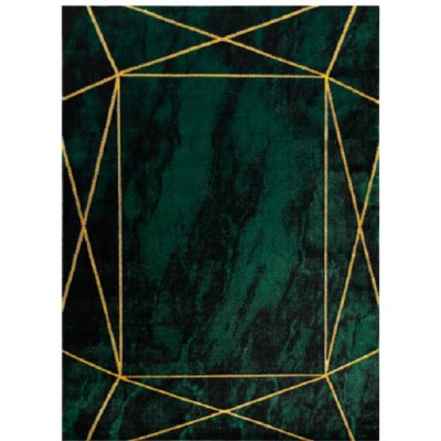 Dywany Łuszczów Emerald 1022 green and gold Zelená – Zboží Dáma