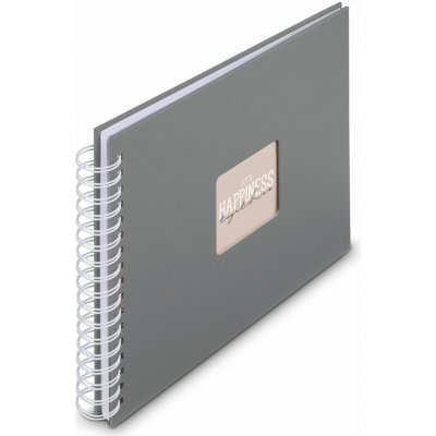 Hama album klasické spirálové FINE ART 28x24 cm, 50 stran, kamenná šedá, bílé listy – Sleviste.cz