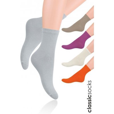 Steven Hladké dámské ponožky art.037 šedá žíhaná – Zboží Mobilmania