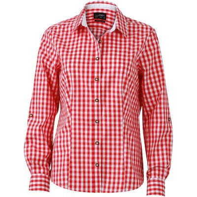 James&Nicholson kostkovaná JN637 Red – Zboží Mobilmania