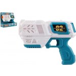 Teddies Bublifuk pistole s náplní plast 19cm na baterie v krabici 21x17x7cm – Zboží Mobilmania