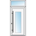 OknaDvereNaMiru.cz Vchodové dveře INOX 1416 + Nadsvětlík 90 x 220 cm – Hledejceny.cz