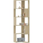 Rohová 5patrová knihovna dub sonoma 50x50x179 cm kompozit – Zboží Dáma