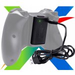 FroggieX Baterie pro ovladač Xbox 360 + napájecí kabel černá / 1200 mAh FX-X360-B1-B – Zboží Živě