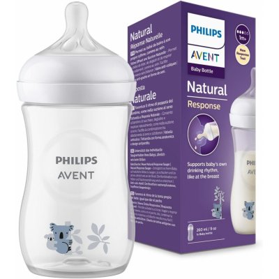 Avent Láhev Natural Response koala bílá 260 ml – Hledejceny.cz