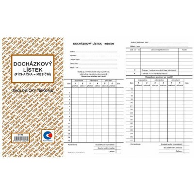 Baloušek Tisk ET475 Docházkový lístek – Zboží Dáma