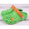 Dětské žabky a pantofle Camminare gumové pantofle s oranžovou hvězdicí zelené