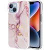 Pouzdro a kryt na mobilní telefon Pouzdro Appleking mramorové třpytivé iPhone 13 Pro - růžové